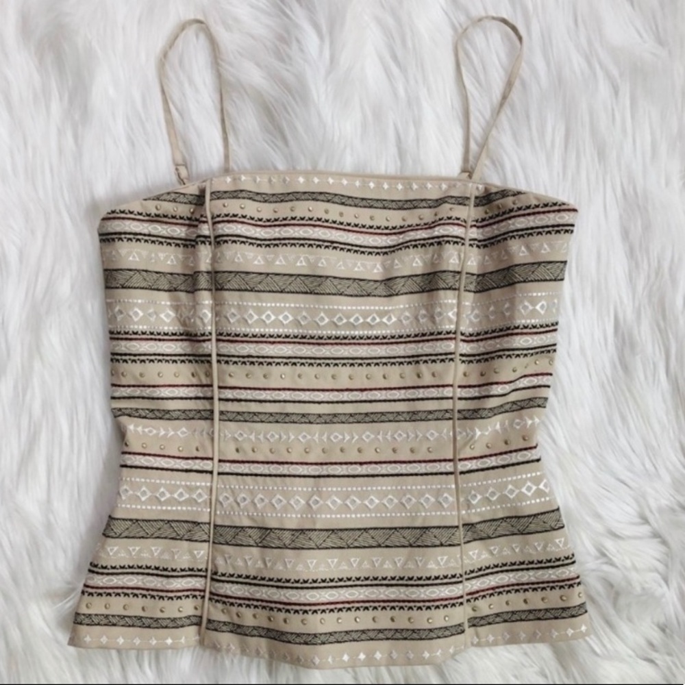 WHBM Structured Beaded Corset Top